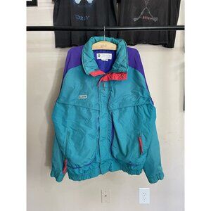 Vintage 90S Powder keg Color Block Nylon Insulated Snowboarding Ski Jacket XL